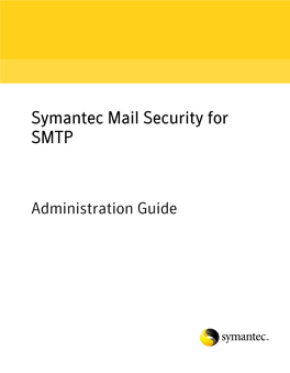 Symantec Mail Security for SMTP Administration Guide