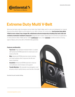 Extreme Duty Multi V-Belt