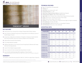 Tonewood™ Groove Acoustical Data Naturalwood