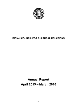 Annual Report April 2015 – March 2016