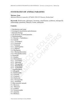 Systematic Parasitology 26: 1-32