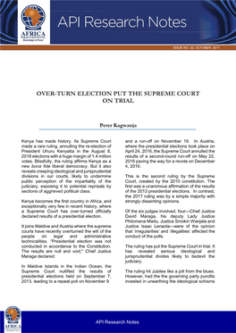 Over-Turn Election Put the Supreme Court on Trial