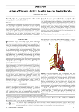 A Case of Mistaken Identity: Doubled Superior Cervical Ganglia