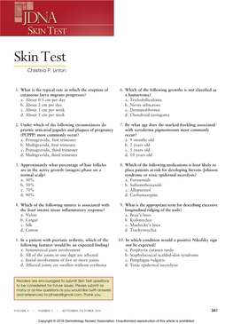 Skin Test Christina P