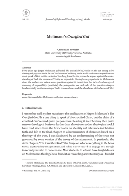 Moltmann's Crucified