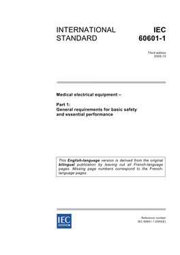 International Standard Iec 60601-1