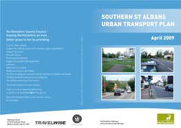 SOUTHERN ST ALBANS URBAN TRANSPORT PLAN Hertfordshire County Council