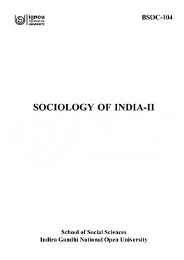 Sociology of India-Ii
