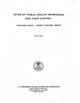 Mites of Public Health Importance And