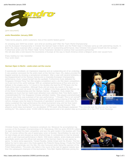 Andro Newsletter January 2009 4/11/09 9:30 AM