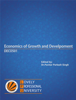 Economics of Growth and Develpoment