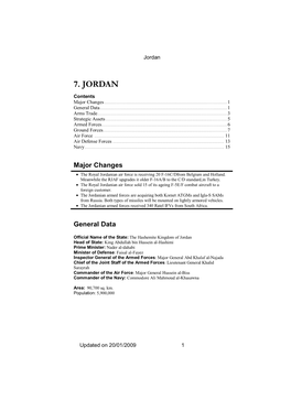 7. JORDAN Contents Major Changes