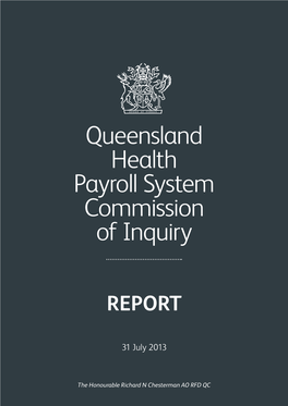 Queensland Health Payroll System Commission of Inquiry