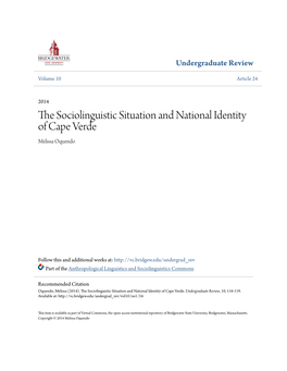 The Sociolinguistic Situation and National Identity of Cape Verde