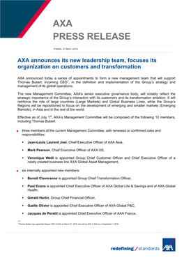 Axa Press Release