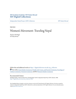 Women's Movement: Traveling Nepal