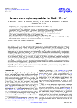 An Accurate Strong Lensing Model of the Abell 2163 Core? U