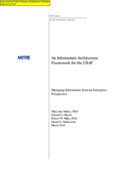 An Information Architecture Framework for the USAF: Managing