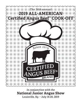 2019 ALL-AMERICAN Certified Angus Beef® COOK-OFF