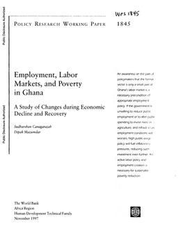 In Ghana Ghana'slabor Market Is Di