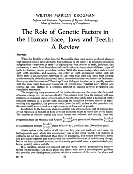 The Role of Genetic Factors in the Human Face, Jaws and Teeth: a Review