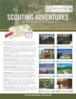 SCOUTING ADVENTURES Look No Further Than the Nation’S Backyard