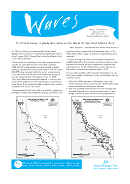 Six-Fold Increase to Protected Areas in the Great Barrier Reef Marine Park