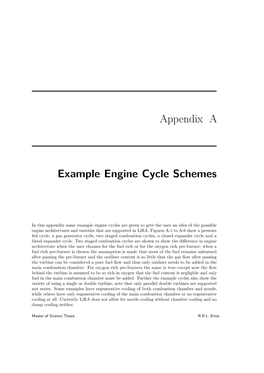 Appendix a Example Engine Cycle Schemes