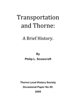 Transportation and Thorne