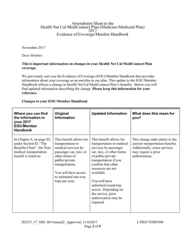 Medicare-Medicaid Plan) 2017 Evidence of Coverage/Member Handbook