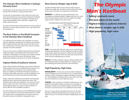 The Olympic Men's Keelboat