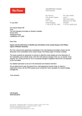 Rio Tinto Has Unreservedly Apologised to the Puutu Kunti Kurrama and Pinikura People (PKKP), and We Reaffirm That Apology Now