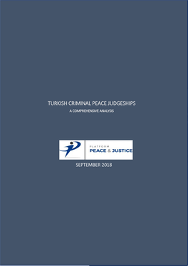 Turkish Criminal Peace Judgeships a Comprehensive Analysis