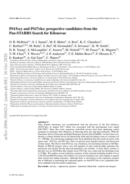 Ps15cey and Ps17cke: Prospective Candidates from the Pan-STARRS Search for Kilonovae