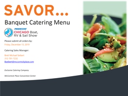 Banquet Catering Menu