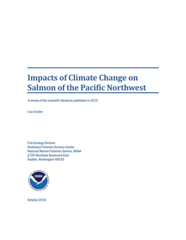 Impacts of Climate Change on Salmon of the Pacific Northwest