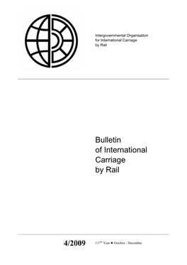 Bulletin of International Carriage by Rail