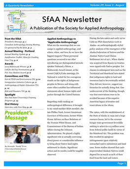 Newsletter Volume 29, Issue 3 - August