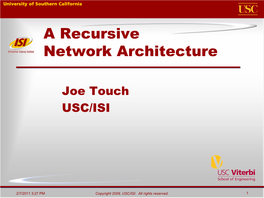 One Protocol / Many Layers: a Recursive Network Architecture