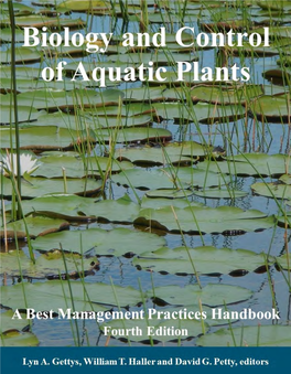 Biology and Control of Aquatic Plants: a Best Management Practices Handbook