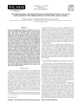 The Stratigraphic and Sedimentologic Framework of Fine-Scale Faunal Replacements in the Middle Miocene of the Vienna Basin (Austria)