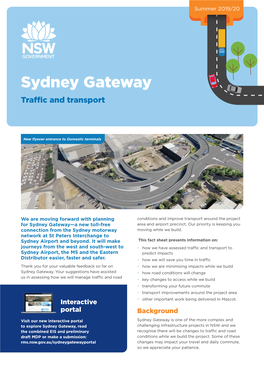 Sydney Gateway Traffic and Transport