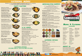 Catering Menu Menu & Catering