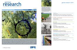 German Research 1 / 2011 Magazine of the Deutsche Forschungsgemeinschaft Cover: Landsat 7 / Ronald W
