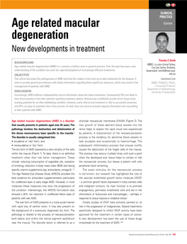 Age Related Macular Degeneration (AMD) Is a Common Condition Seen in General Practice