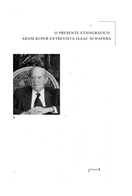 Adam Kuper Entrevista Isaac Schapera