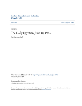 The Daily Egyptian, June 18, 1985