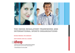 The Swiss Way of Accountability for International Sports Organisations