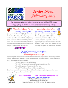 Senior News February 2013