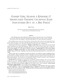 Gossip Girl Season 4 Episode 17 Showcases Thorpe Usurping Bass Industries but at a Big Price*